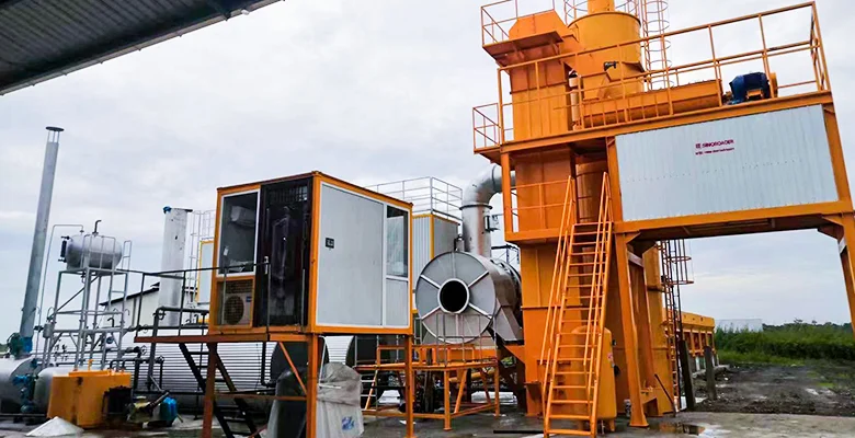 Continuous mix asphalt plant